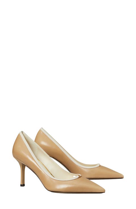 Double T Buckle Pointed Toe Pump (Women)