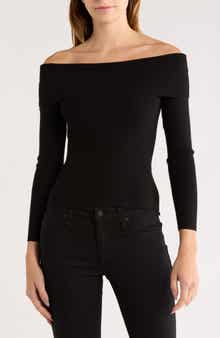 NSR Off the Shoulder Rib Knit Top