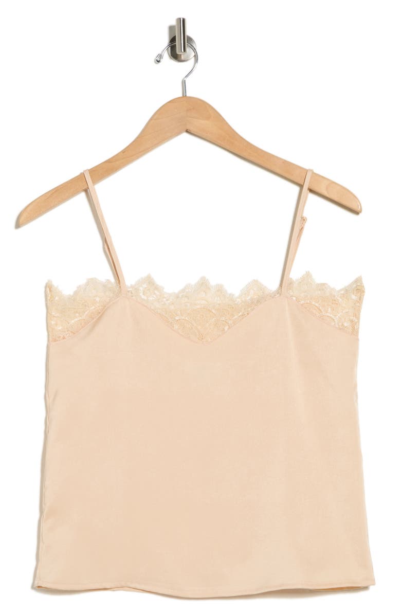 NSR Lace Trim Camisole, Alternate, color, Champagne
