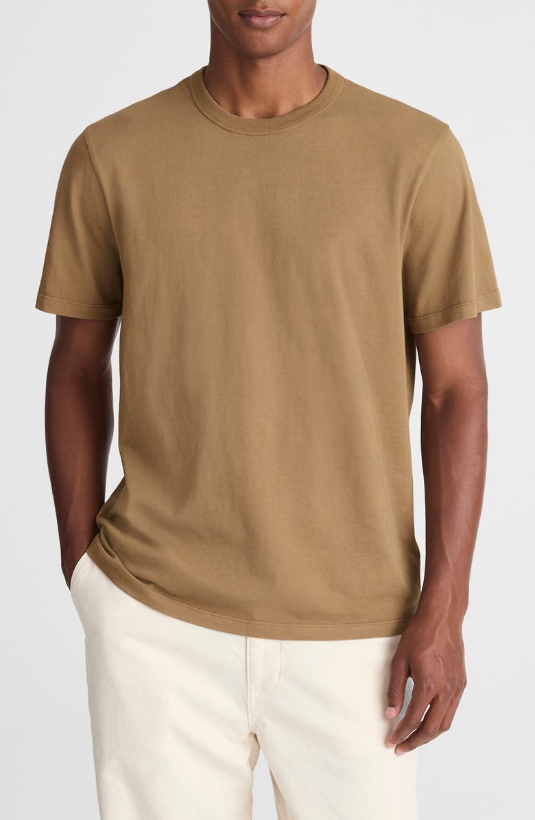 Madewell Allday Garment Dyed Cotton T-Shirt, Main, color, Woodland Brown