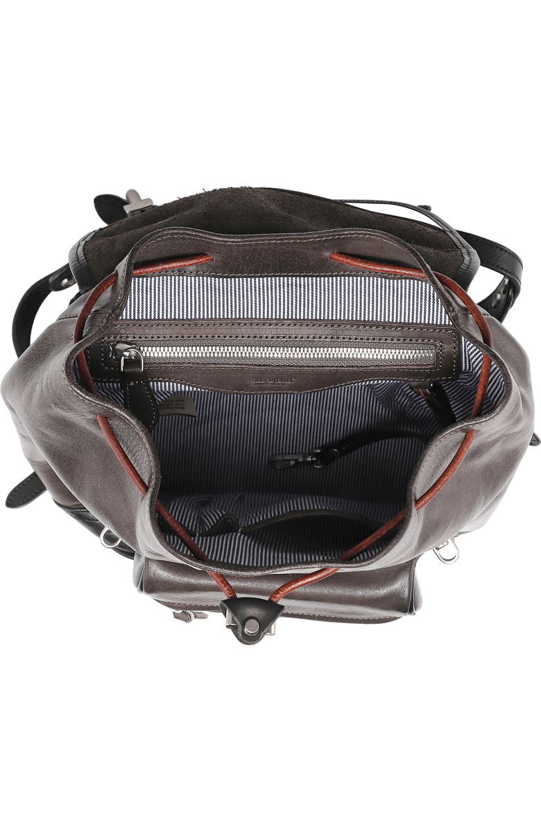 OLD TREND Ficus Genuine Leather Durable Travel Backpack, Alternate, color, Grey