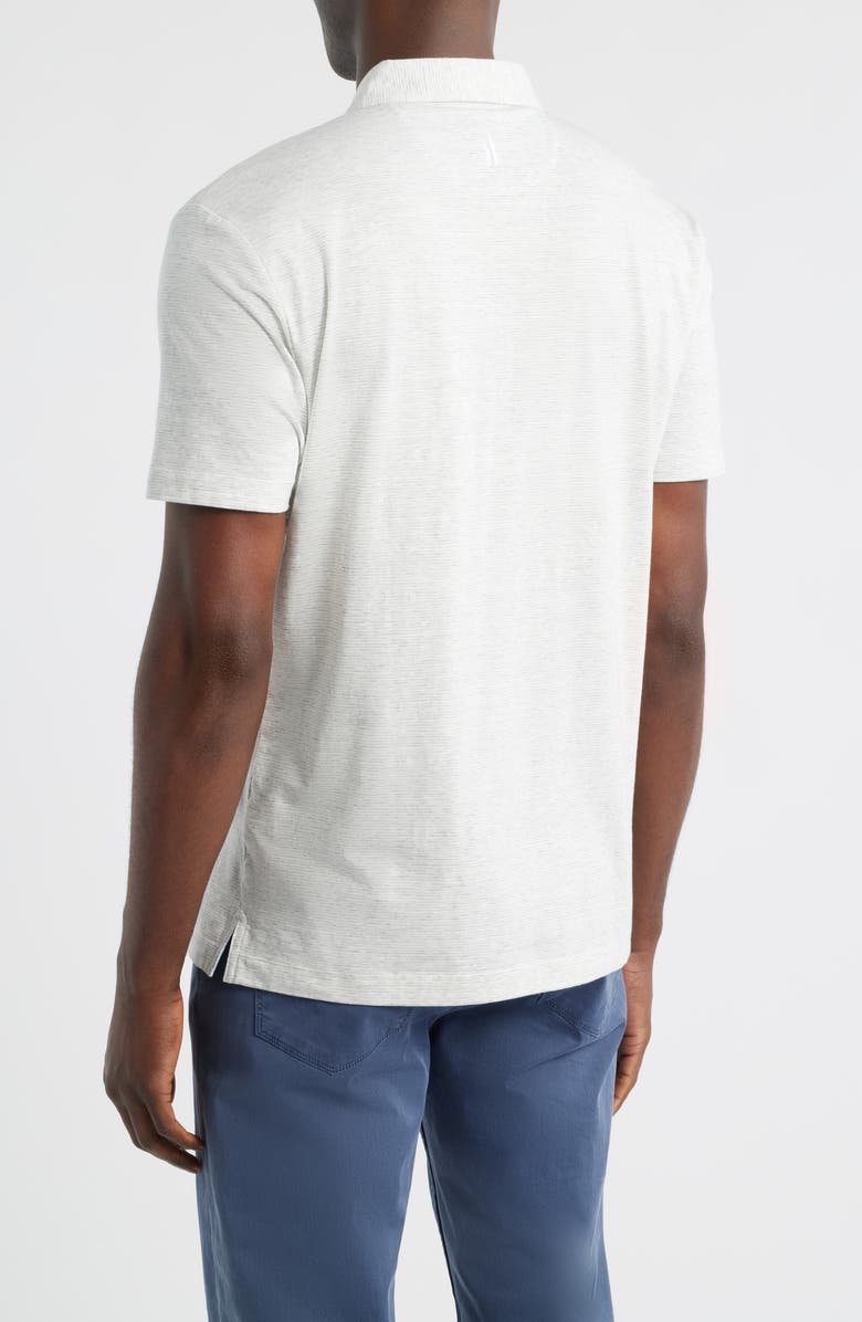 johnnie-O Thatcher Stripe Cotton Blend Polo, Alternate, color, Light Gray