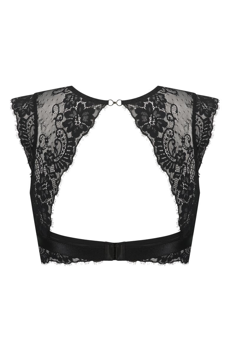 Hunkemöller Catrin Cap Sleeve Eyelash Lace Bralette, Alternate, color, 