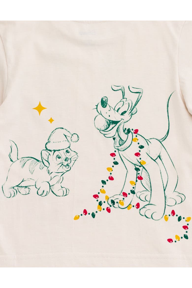 Holiday Short Sleeve T-Shirt, Alternate, color, Beige Disney Classics