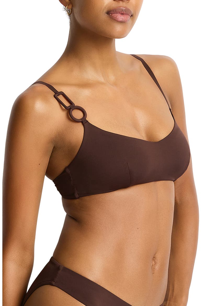 Mythos Scoop Neck Bikini Top, Alternate, color, COCOA