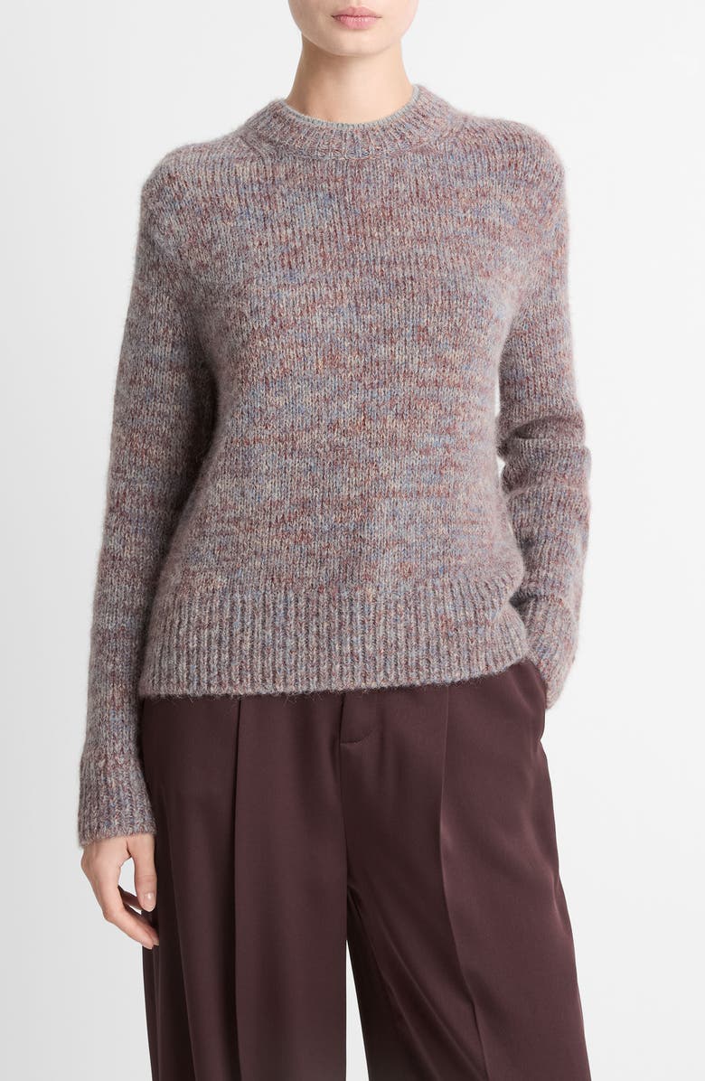Vince Marled Crewneck Sweater, Main, color, Cognac Combo