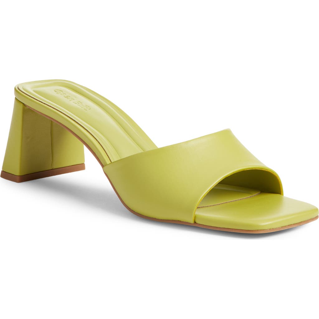 Open Edit Jaydin Slide Sandal In Green Lime