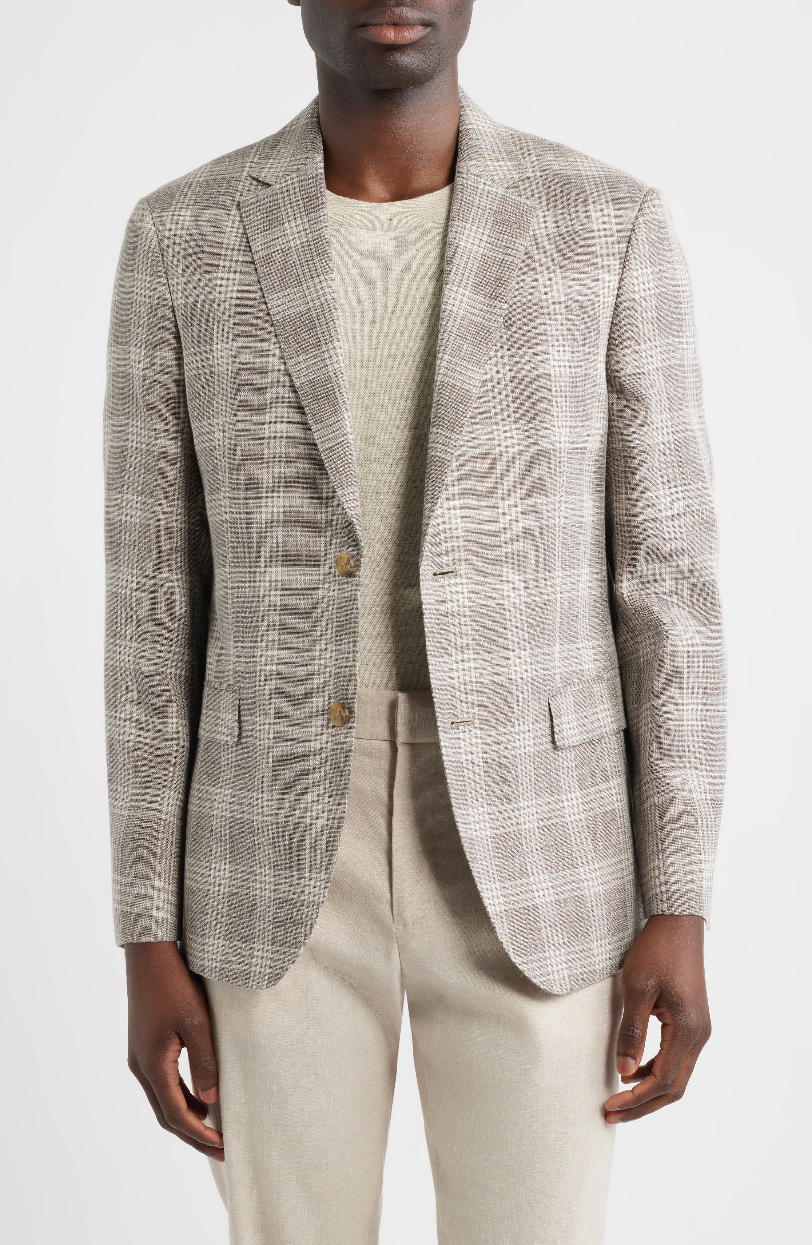 selected TAN ENZO PLAID