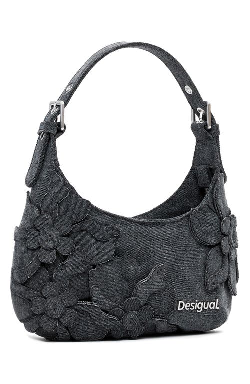 Desigual Faux Leather Shoulder Bag In Gray