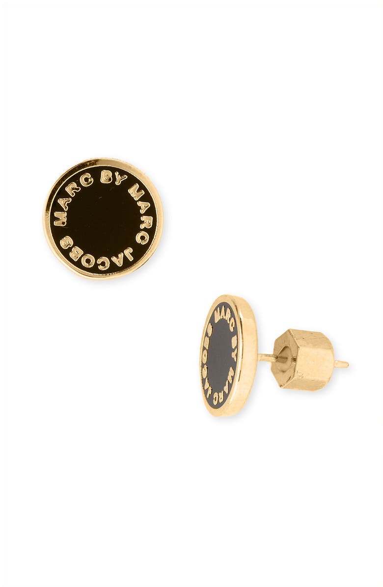MARC BY MARC JACOBS MARC JACOBS Enamel Logo Disc Earrings, Main, color, 