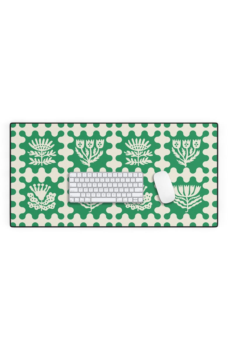 Deny Designs Folk Flower Forest Desk Mat, Alternate, color, Green