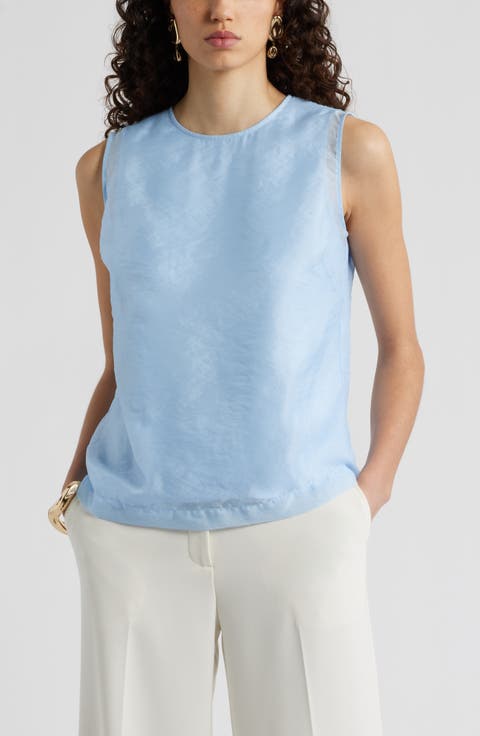 Sleeveless Organza Shell Top