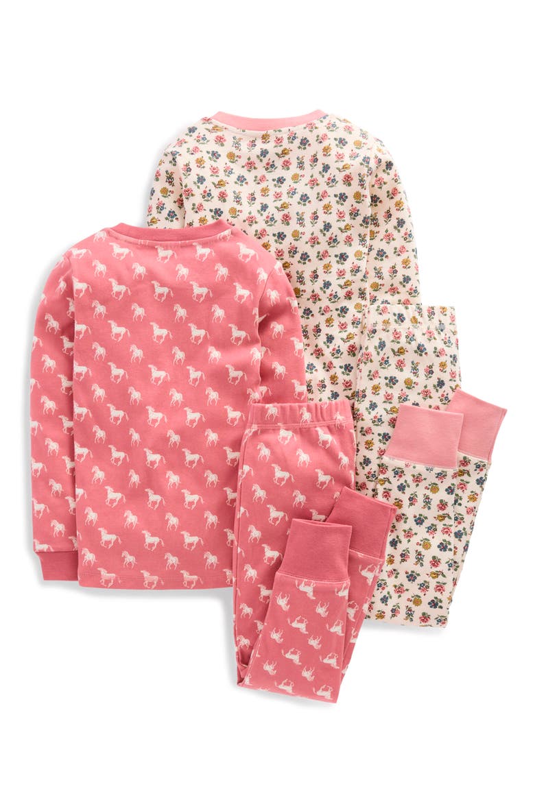 Kids' 2-Pack Snug Pajamas, Alternate, color, VINTAGE ROSE HORSES