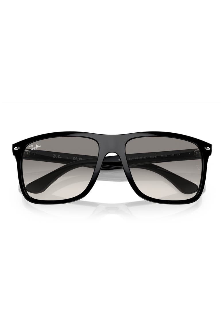 Boyfriend Two 60mm Gradient Square Sunglasses, Alternate, color, BLACK