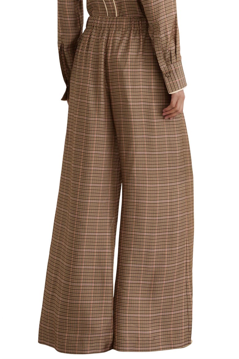 Minnie Wide Leg Trousers, Alternate, color, NEUTRAL CHECK