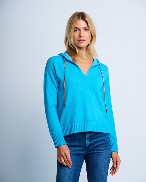 Lisa Todd Neon Lights Cotton Knit Hoodie In Blue