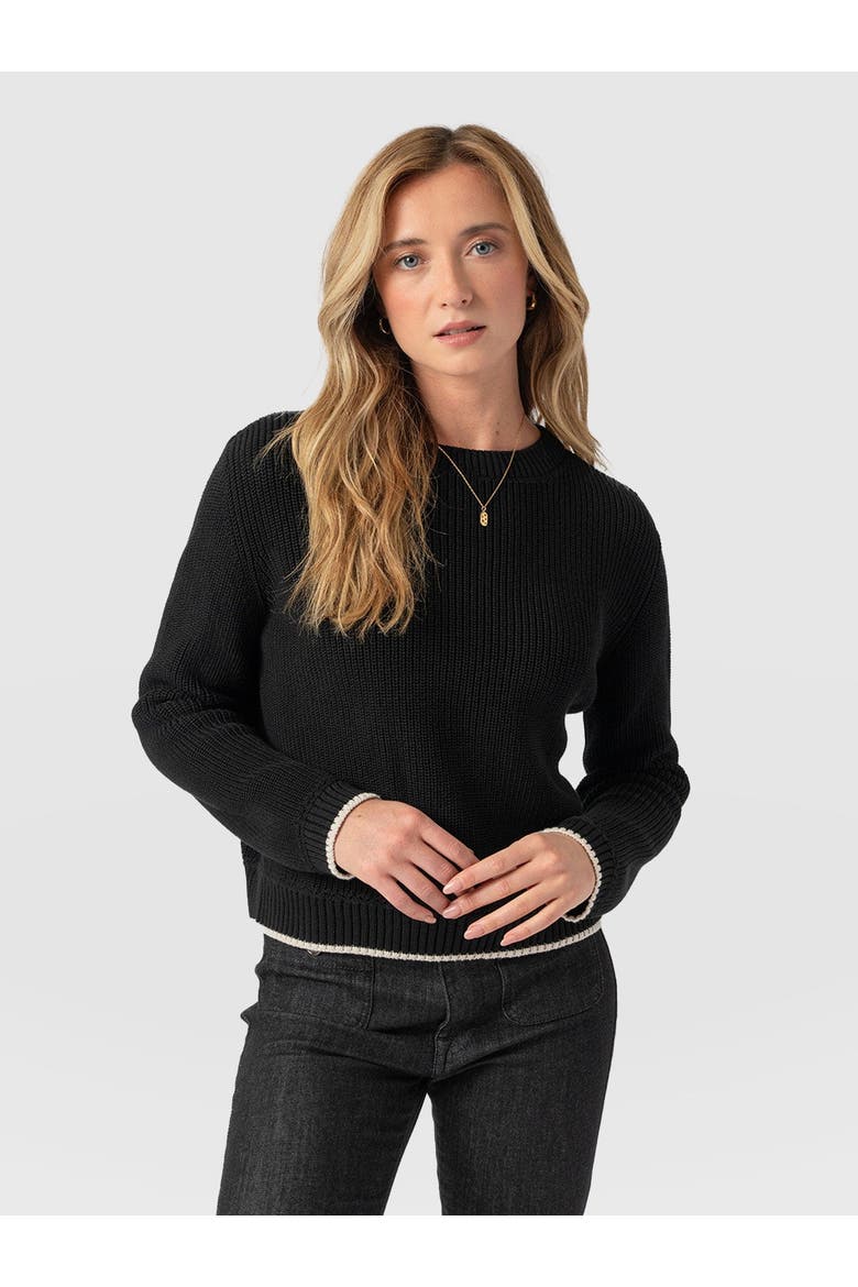 Remy Crop Sweater, Alternate, color, black