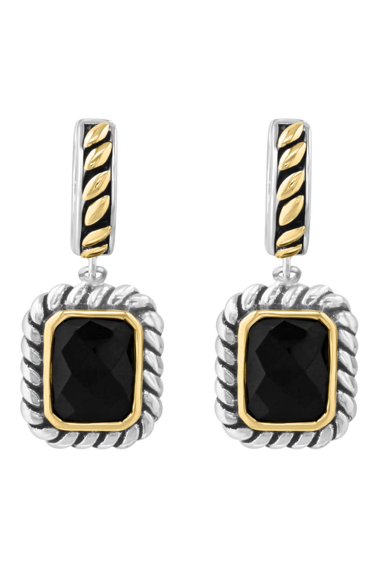 Onyx Drop Earrings, Alternate, color, BLACK