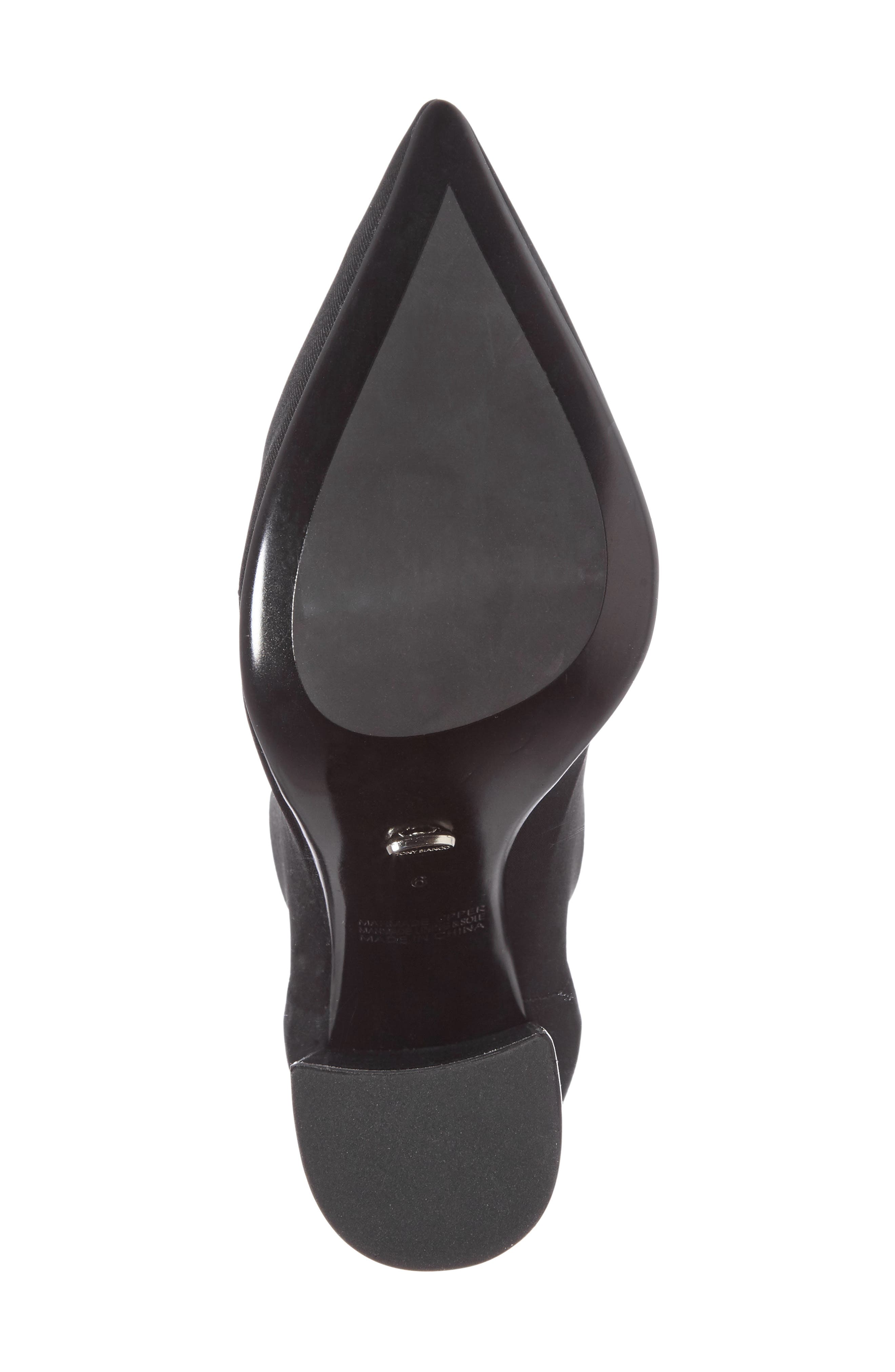 Diddy Velvet Bootie, Alternate, color, BLACK LYCRA