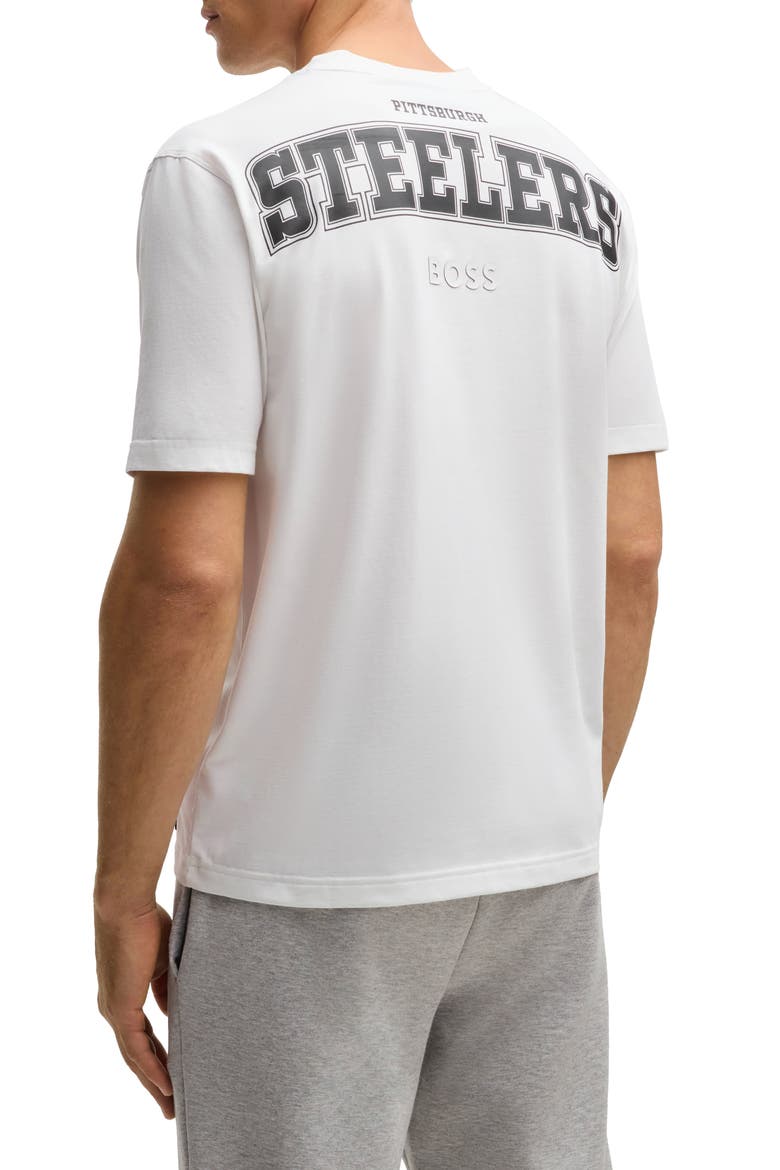 x NFL Stretch Cotton Graphic T-Shirt, Alternate, color, PITTSBURGH STEELERS - WHITE