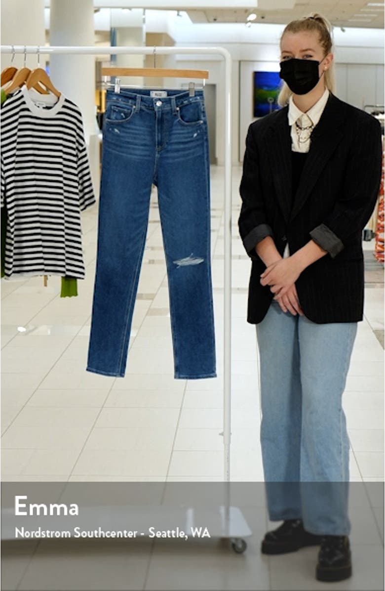 Sarah Ripped High Waist Slim Straight Leg Jeans, sales video thumbnail