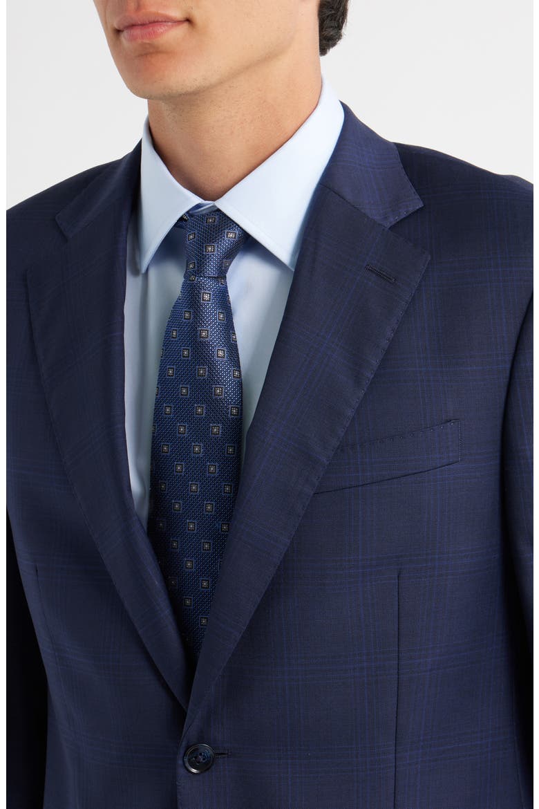 Flynn Classic Fit Windowpane Check Wool Suit, Alternate, color, NAVY