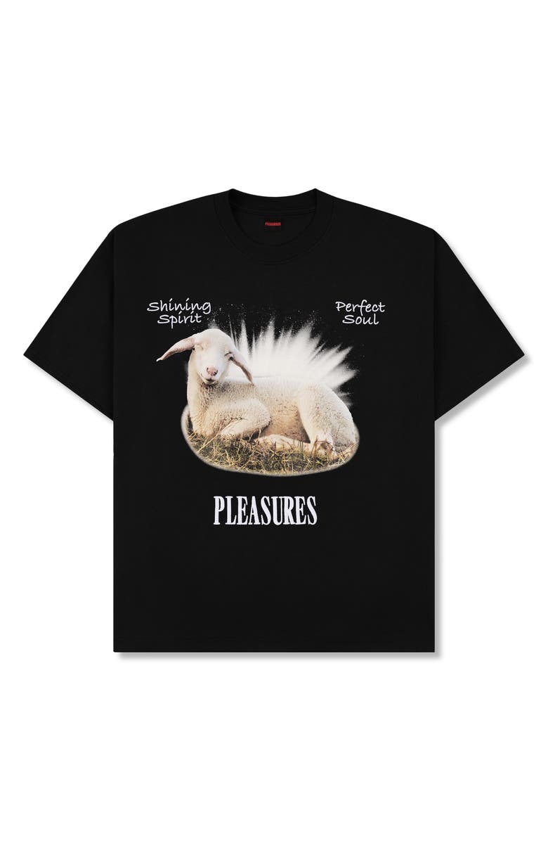PLEASURES Shine Graphic T-Shirt, Main, color, Black