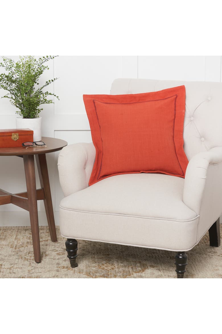 Flange Pillow, Alternate, color, Orange