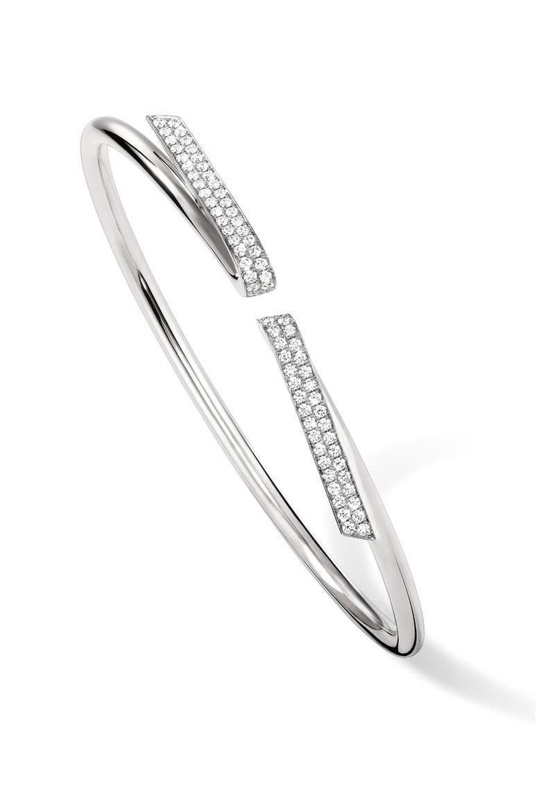 INSIDE/OUT 18K Gold Diamond Flexi Bangle, 0.50ct., Alternate, color, WHITE GOLD