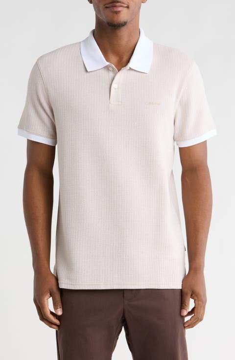 Stripe Jacquard Knit Polo