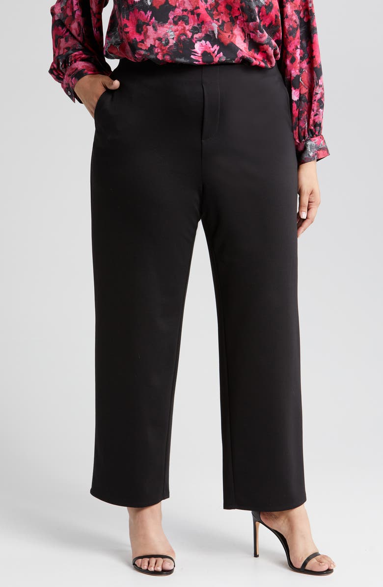 NIC+ZOE Drapey Ponte Ankle Wide Leg Pants, Alternate, color,