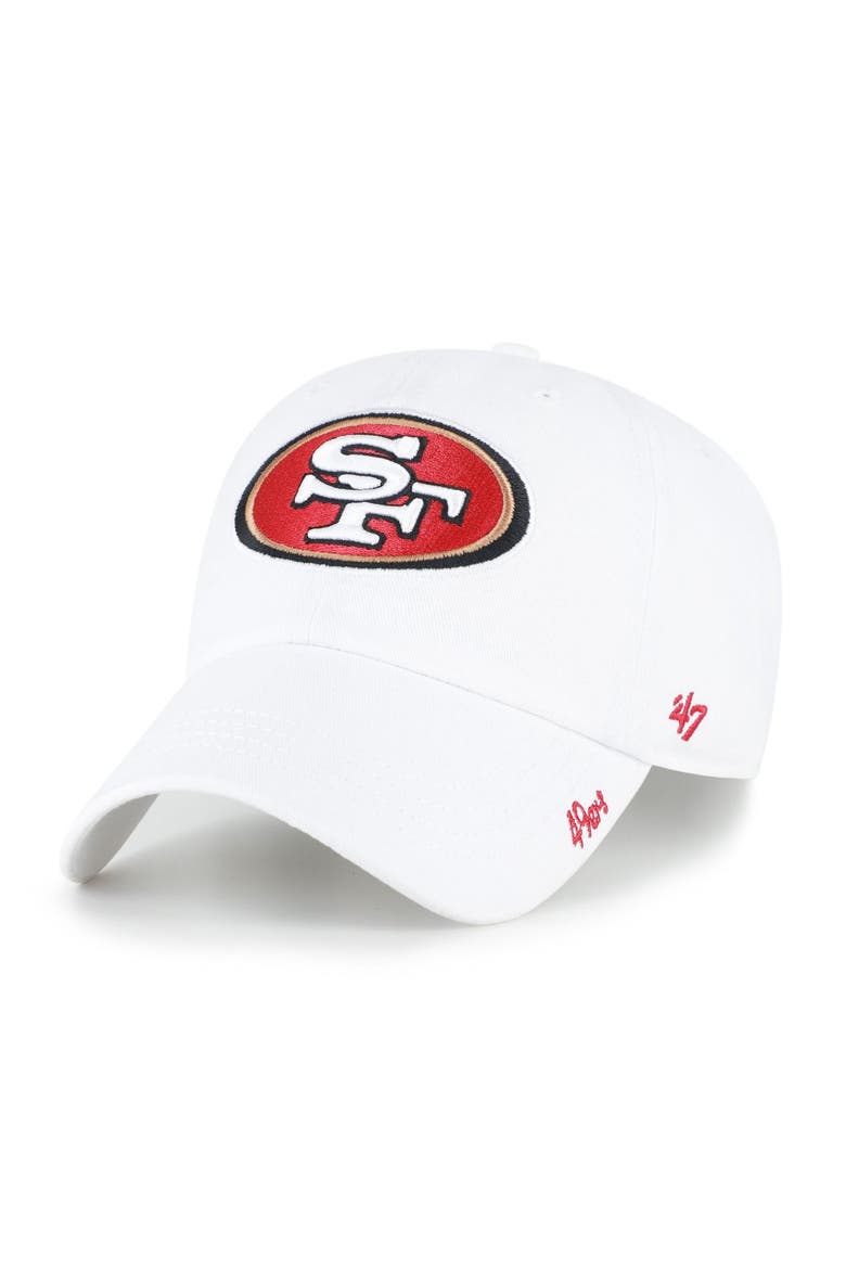 Women's '47 White San Francisco 49ers Miata Clean Up Adjustable Hat, Main, color, White