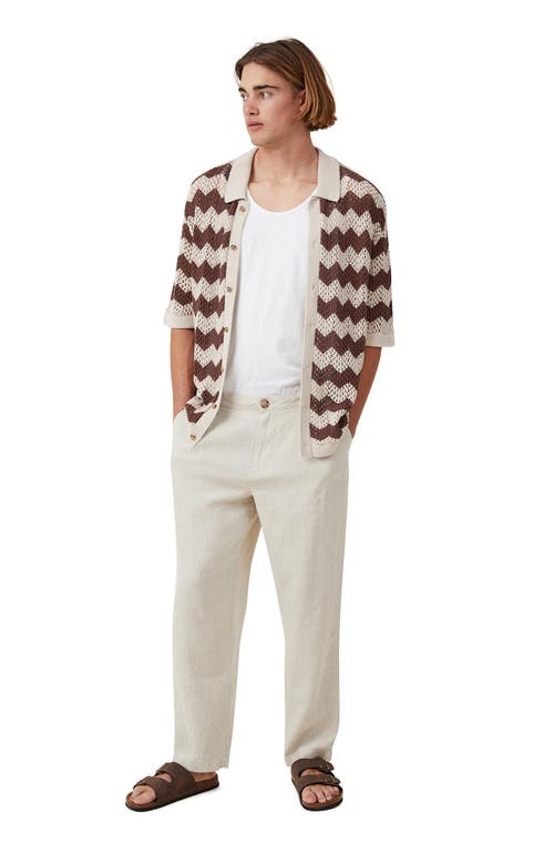 COTTON ON LINEN PLEAT PANT 