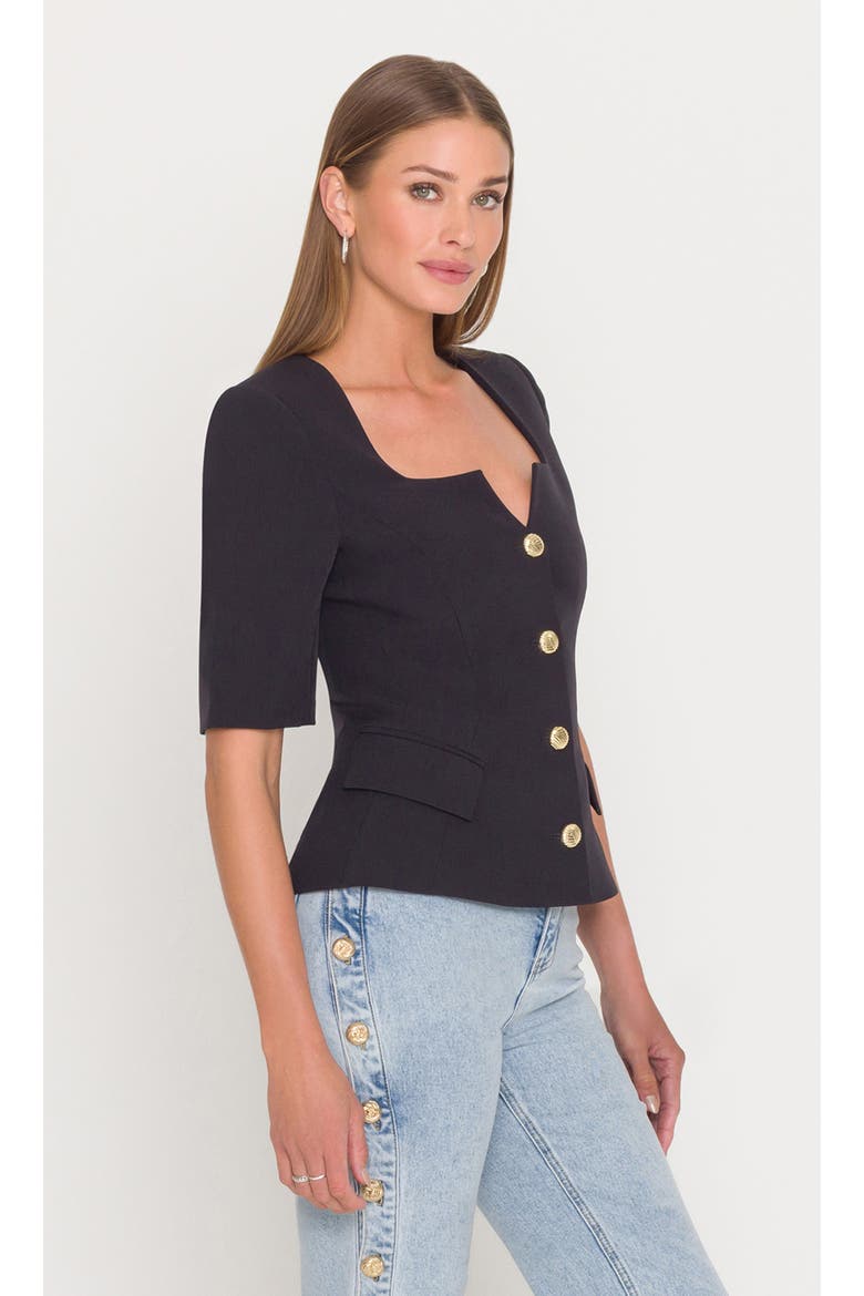 Tilly Crepe Jacket, Alternate, color, Black