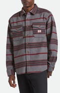 Brixton Altered Threads Stripe Fleece Button-Up Overshirt