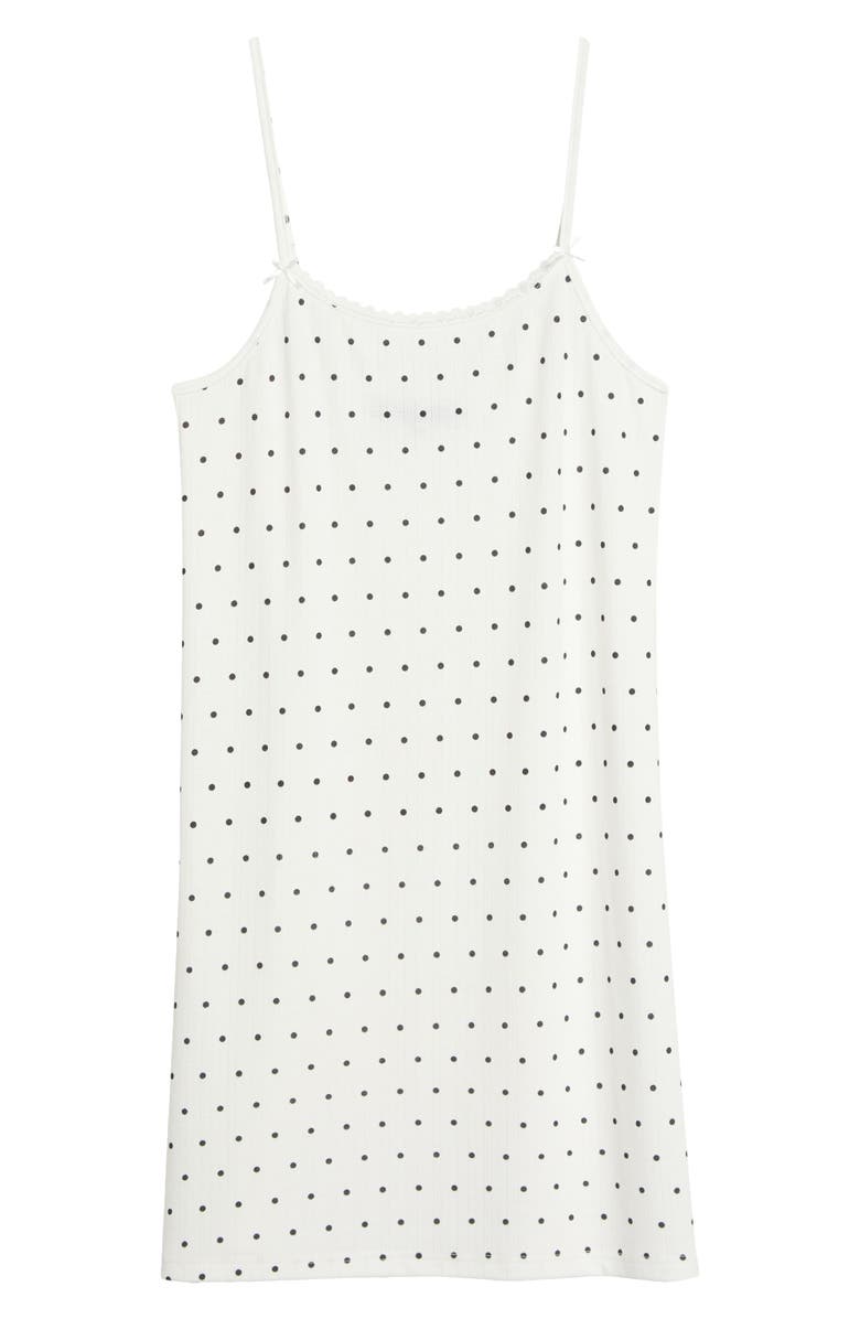 French Connection Print Pointelle Knit Chemise, Alternate, color,