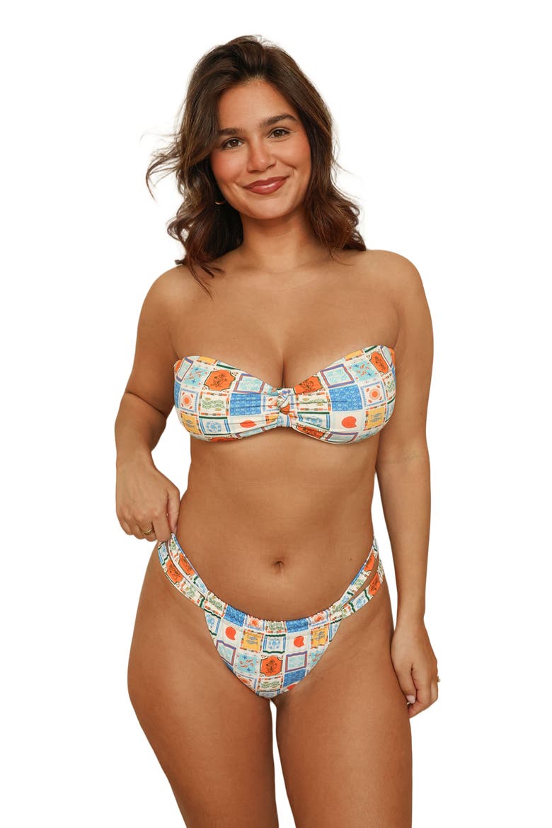 Shay Bandeau Bikini Top, Alternate, color, Solana