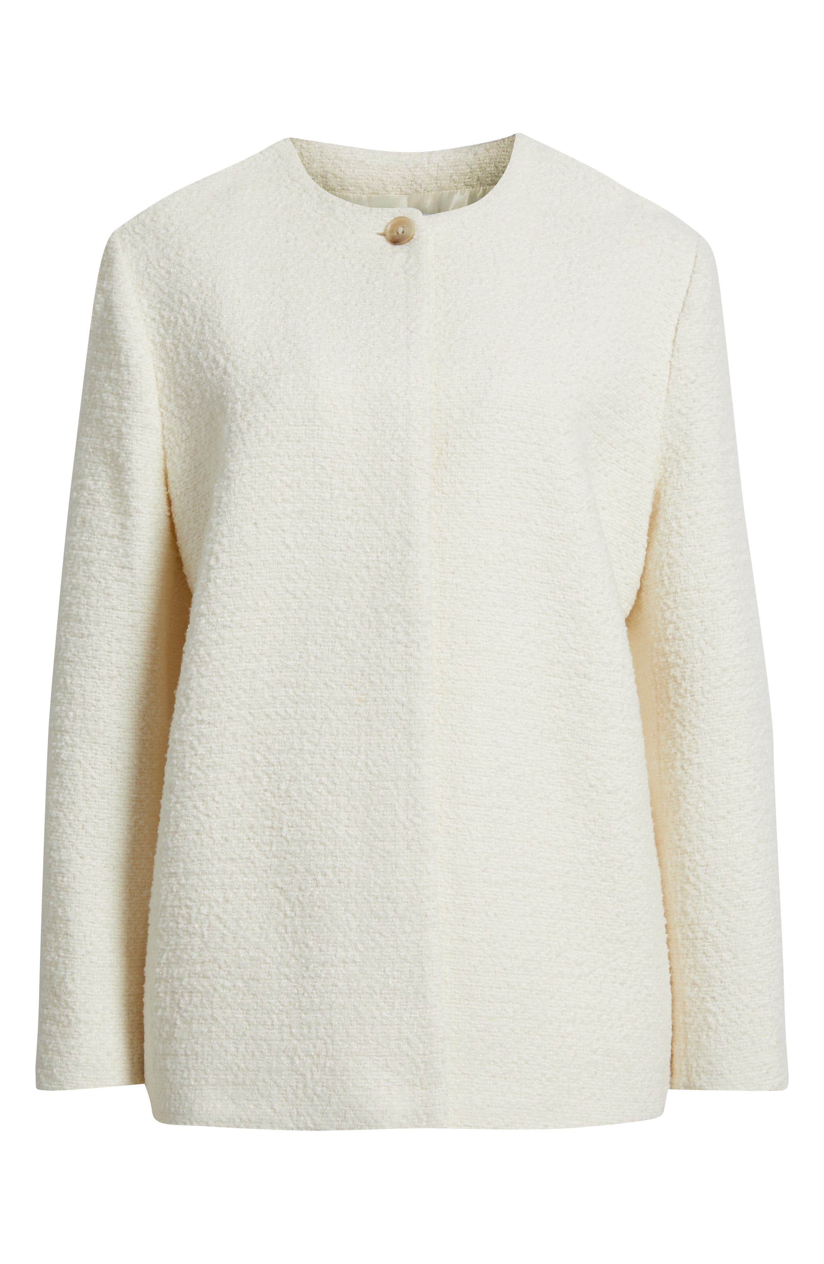 Collarless Pleat Back Jacket (Women) | Nordstrom