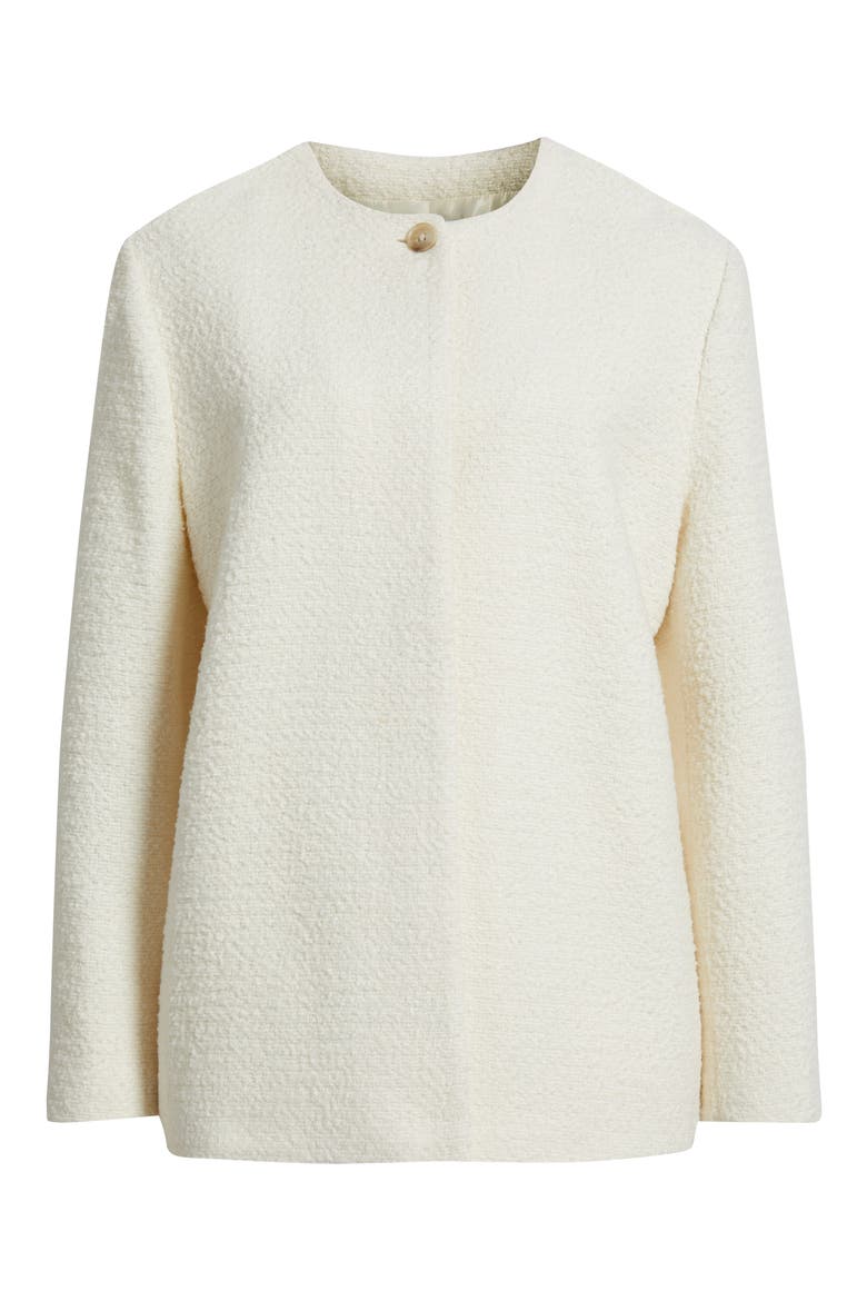 Collarless Pleat Back Jacket (Women) | Nordstrom