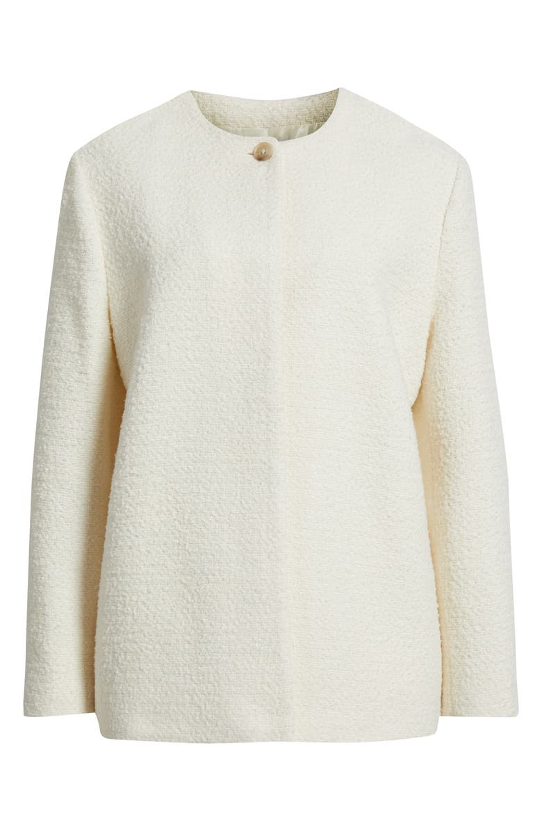 Nordstrom Collarless Pleat Back Jacket, Main, color, 