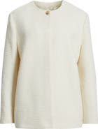 Nordstrom Collarless Pleat Back Jacket