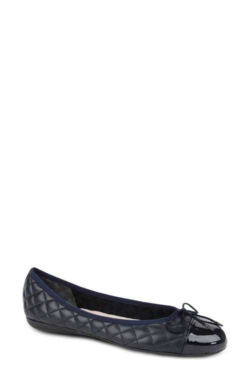 Paul Mayer Cap Toe Quilted Ballet Flat