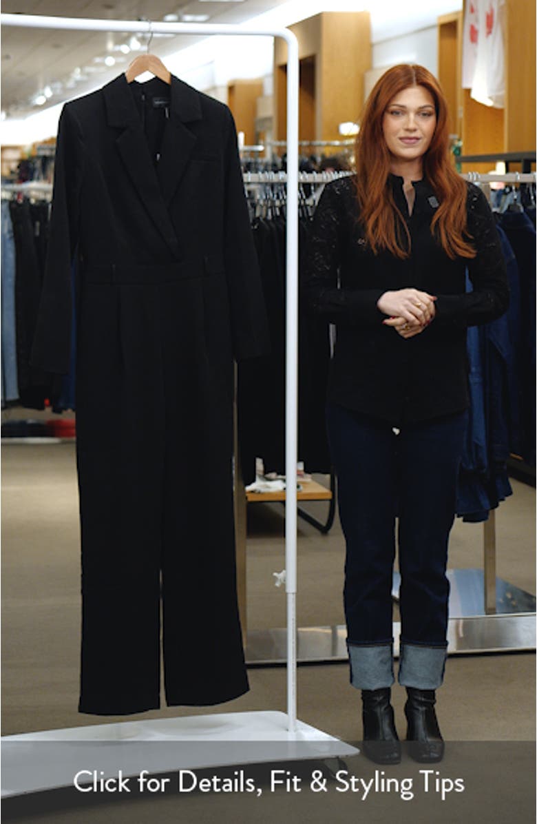 Long Sleeve Wide Leg Jumpsuit, sales video thumbnail