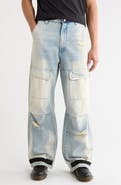 RtA Wylie Distressed Relaxed Leg Cargo Jeans