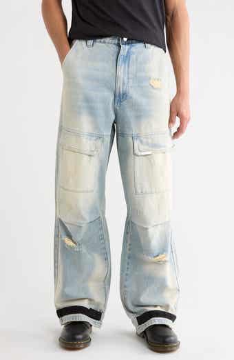 RtA Wylie Distressed Relaxed Leg Cargo Jeans