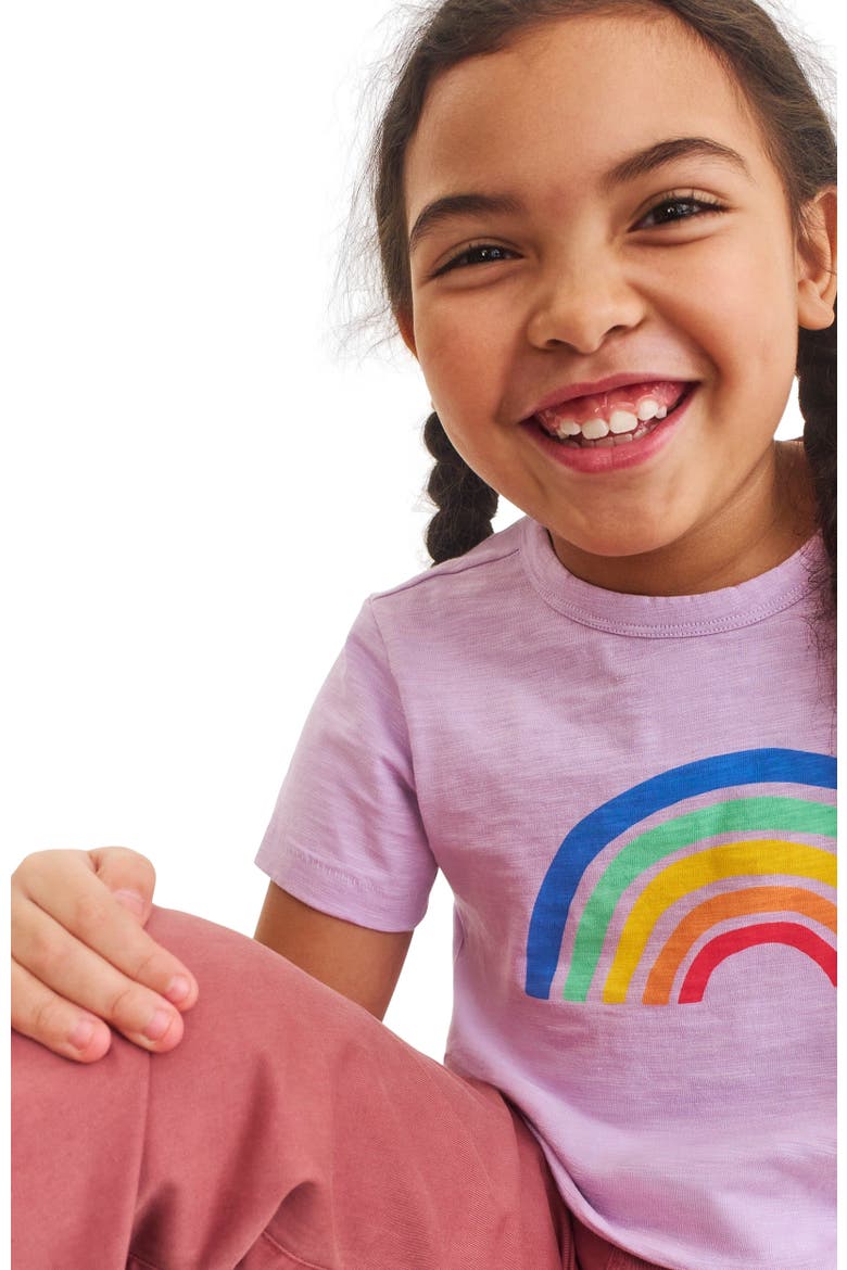 Kids Cutout Rainbow Tee, Alternate, color, Hydrangea