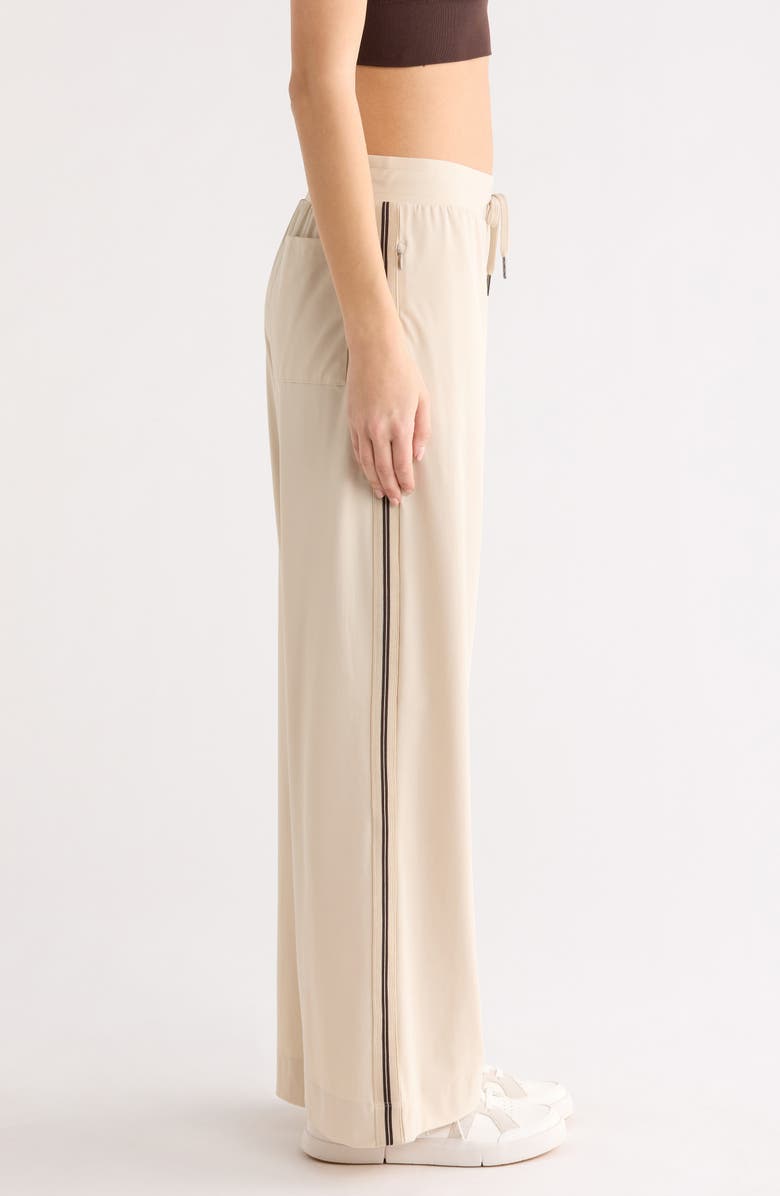 Sweaty Betty Explorer Side Stripe Wide Leg Pants, Alternate, color, Barley Beige