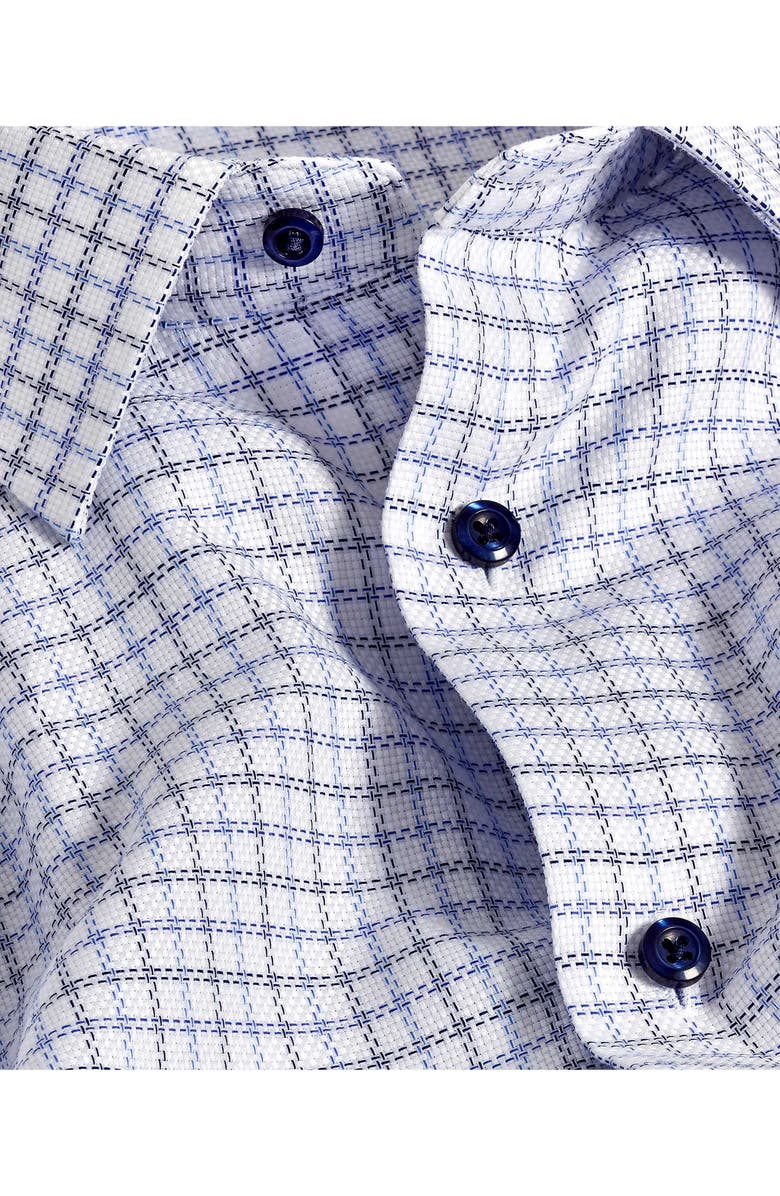 David Donahue Trim Fit Check Cotton Dobby Dress Shirt, Alternate, color, Blue/ Navy