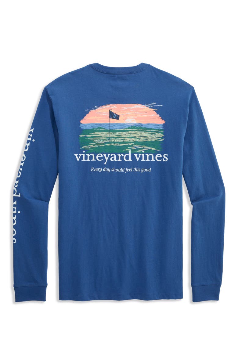 Oceanfront Golf Graphic T-shirt, Alternate, color, MOONSHINE