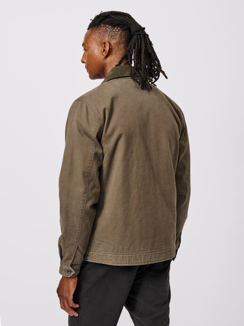 Aubin Newland Canvas Harrington Jacket In Brown
